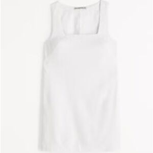 White Mini Linen Dress
